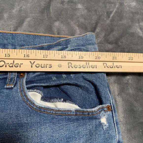 Abercrombie‎ Fitch Ankle Straight Ultra High Rise Distressed Jeans 34/18S - Picture 11 of 13